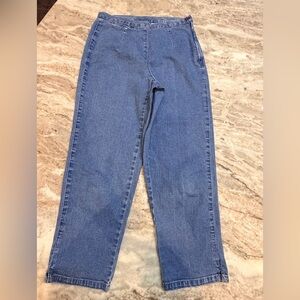 Liz Claiborne Lizwear Jeans Petite 6 Light Wash High Rise Straight Leg Vintage